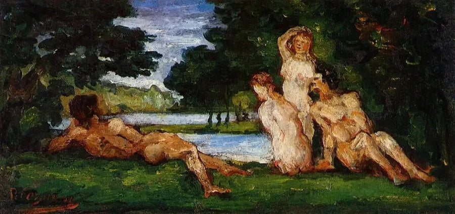 Baigneurs et baigneuses - Paul Cézanne