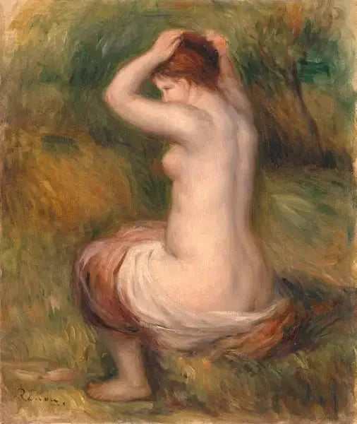 Baigneuse arrangeant ses cheveux – Pierre-Auguste Renoir
