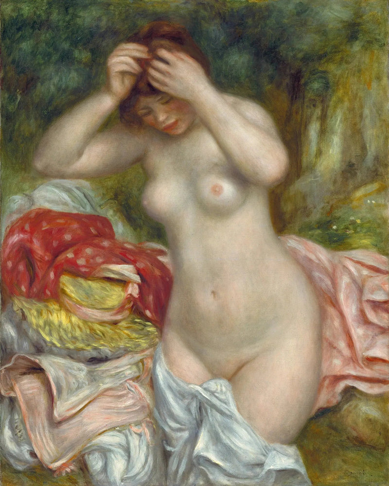 Baigneuse arrangeant ses cheveux - Pierre-Auguste Renoir