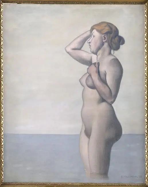 Baigneuse de profil, ciel gris - Félix Vallotton