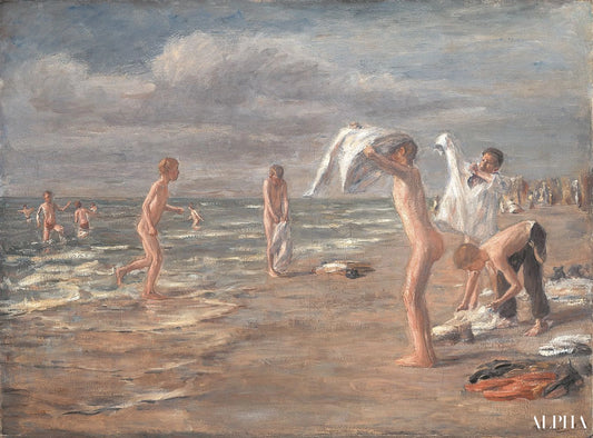Bain des garçons - Max Liebermann - Reproductions de tableaux et peintures haut de gamme