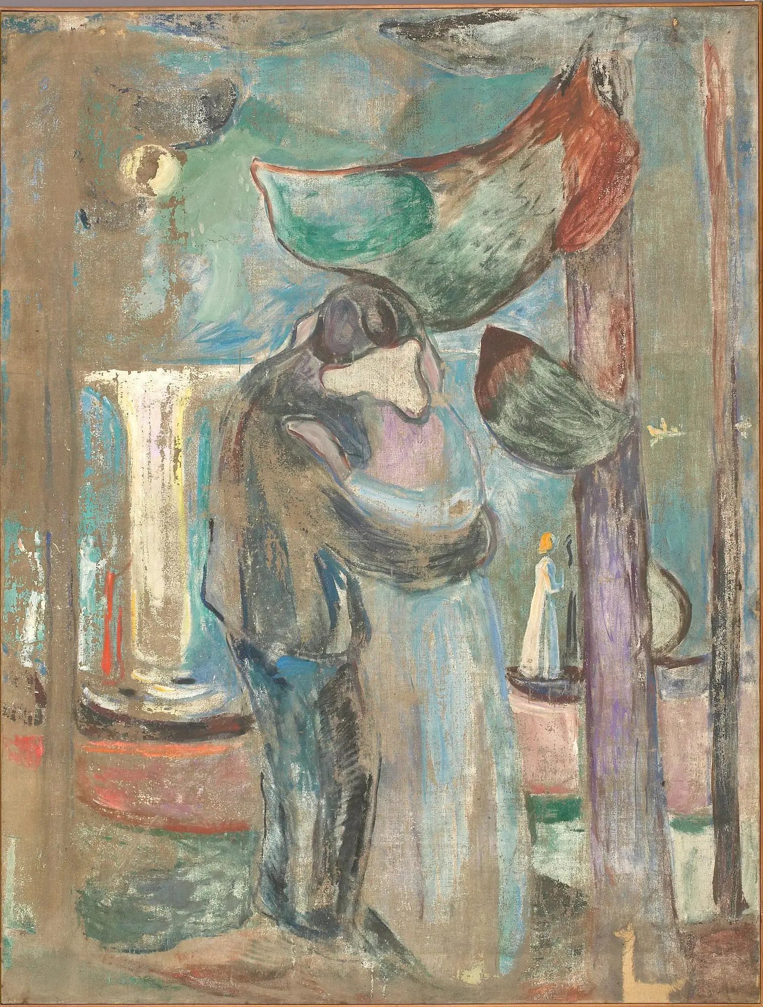 Reproduction du tableau « Baiser sur la plage - Edvard Munch » par Alpha Reproduction en peinture à l’huile