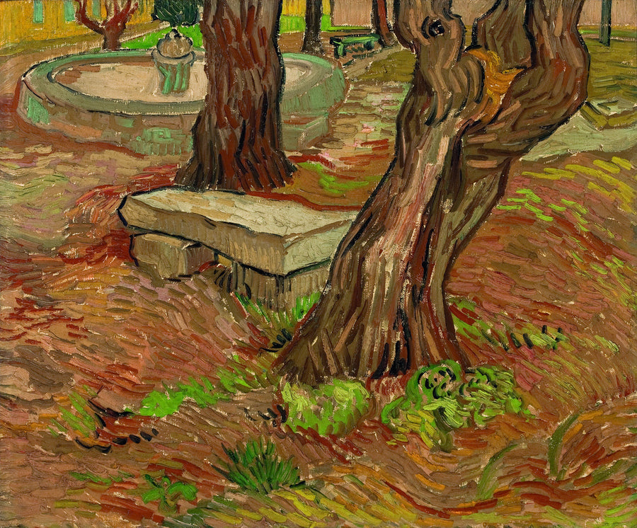 Le Banc de pierre dans l’asile de Saint-Rémy – Van Gogh