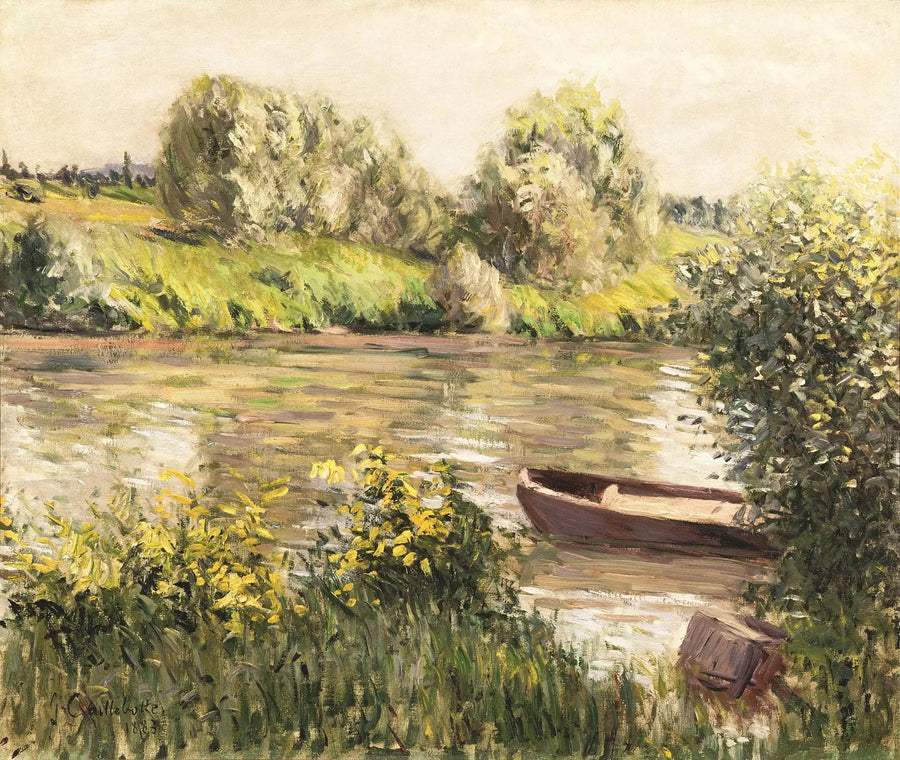 Barque près de la rive, effet d'automne - Gustave Caillebotte