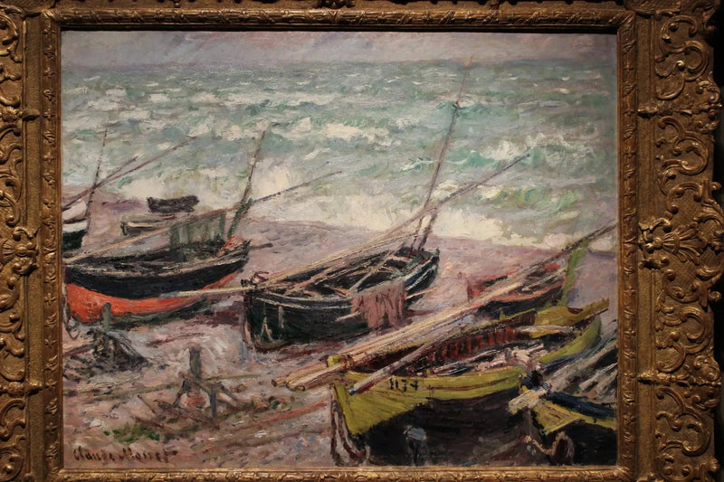 Barques de pêche à Étretat W1028 – Claude Monet