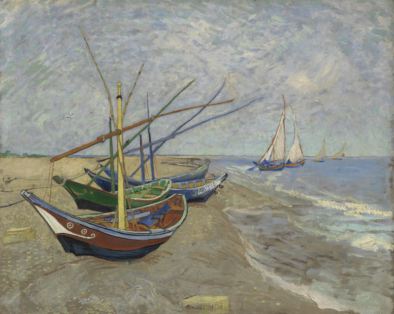 Barques sur la plage des Saintes-Maries, F413 – Van Gogh