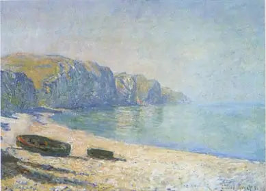 Barques sur la plage de Pourville, marée basse - Claude Monet