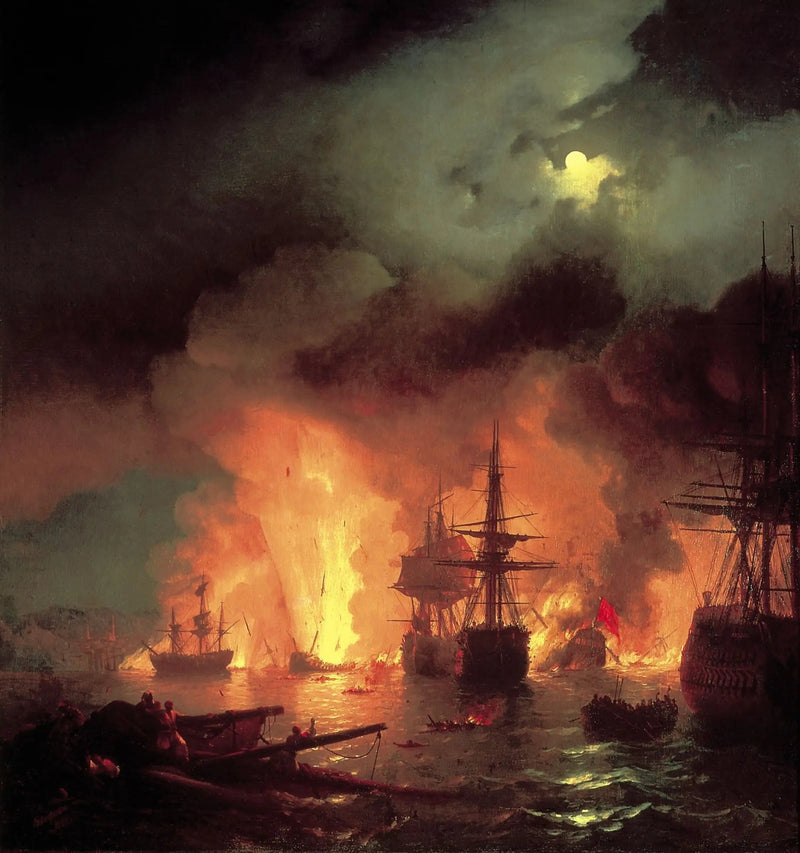 Bataille de Tchesmé - Ivan Aïvazovski