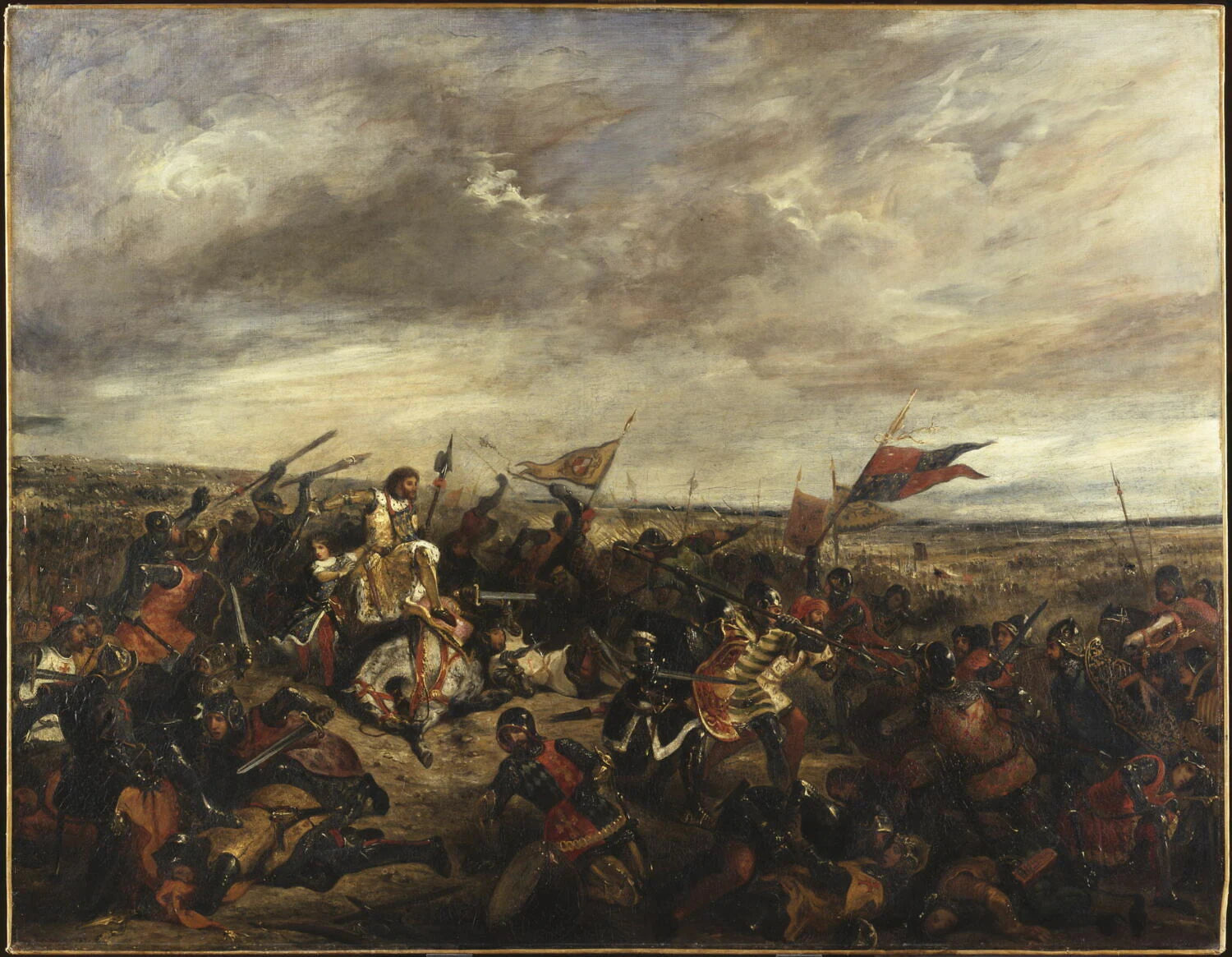 Bataille de Poitiers, dit aussi Le roi Jean à la bataille de Poitiers (19 septembre 1356) - Eugène Delacroix