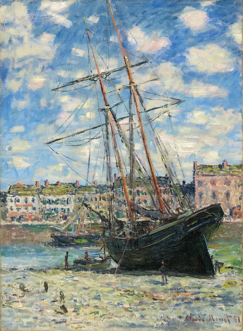 Bateau échoué à marée basse W644 – Claude Monet