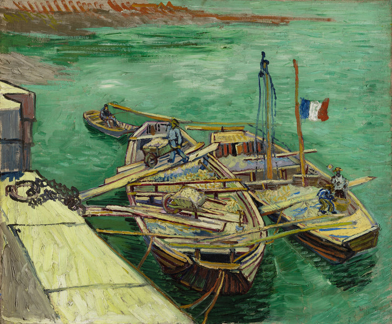 Les Bateaux amarrés, F449 – Vincent van Gogh
