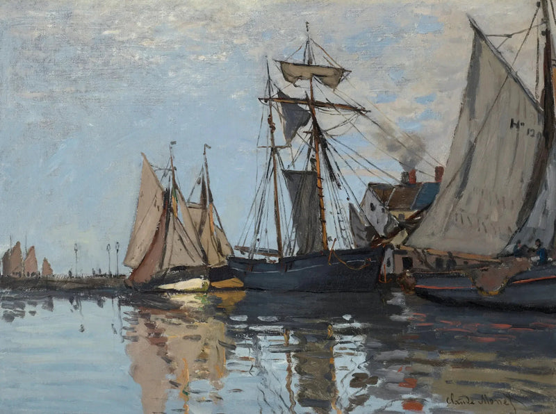 Bateaux dans le port de Honfleur - Claude Monet