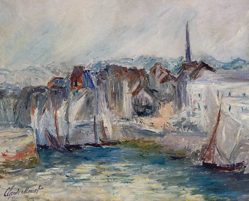 Bateaux dans le port de Honfleur - Claude Monet