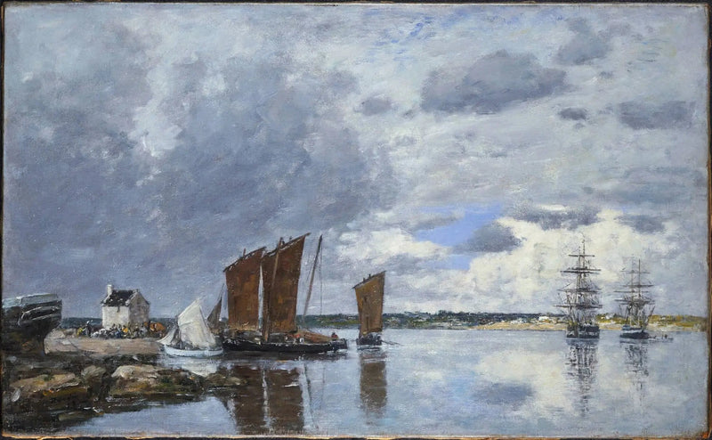 Bateaux de pêche à Kerhor - Eugène Boudin