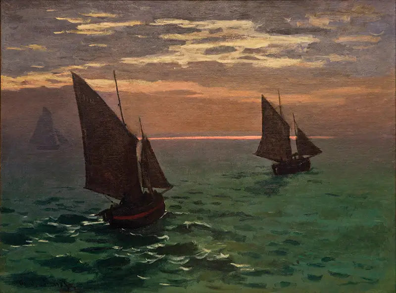 Bateaux de pêche en mer - Claude Monet