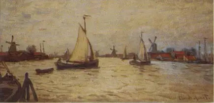 Bateaux en Hollande pres de Zaandam - Claude Monet