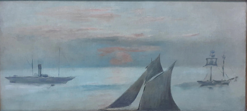 Bateaux en mer, soleil couchant (Édouard Manet) - Édouard Manet