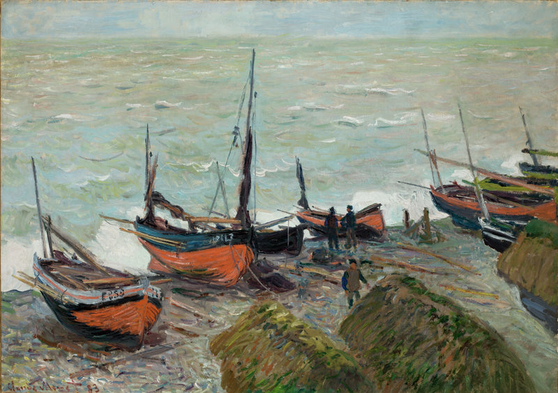 Bateaux de pêche à Étretat W823 – Claude Monet