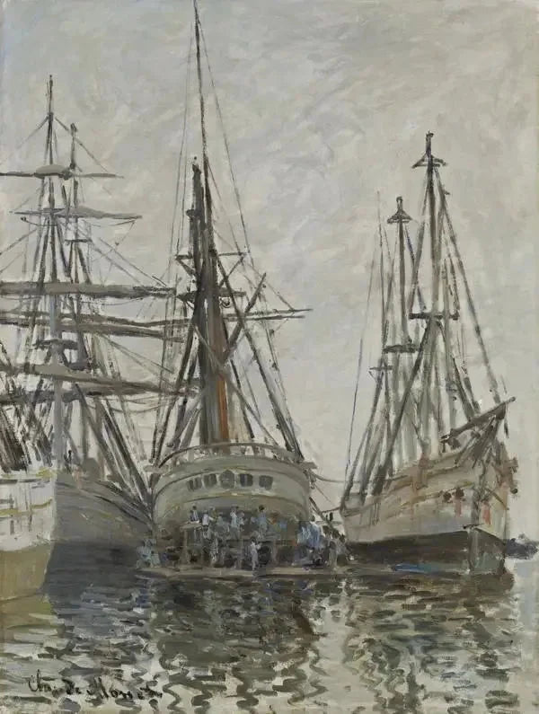 Bateaux dans un port W260 – Claude Monet