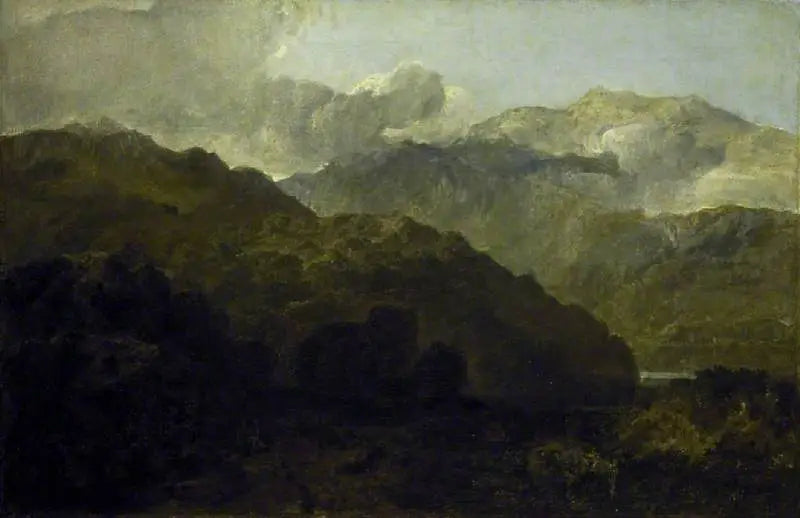 Ben Lomond Mountains, Scotland: The Traveller - Vide Ossian's War of Caros - J. M. W. Turner