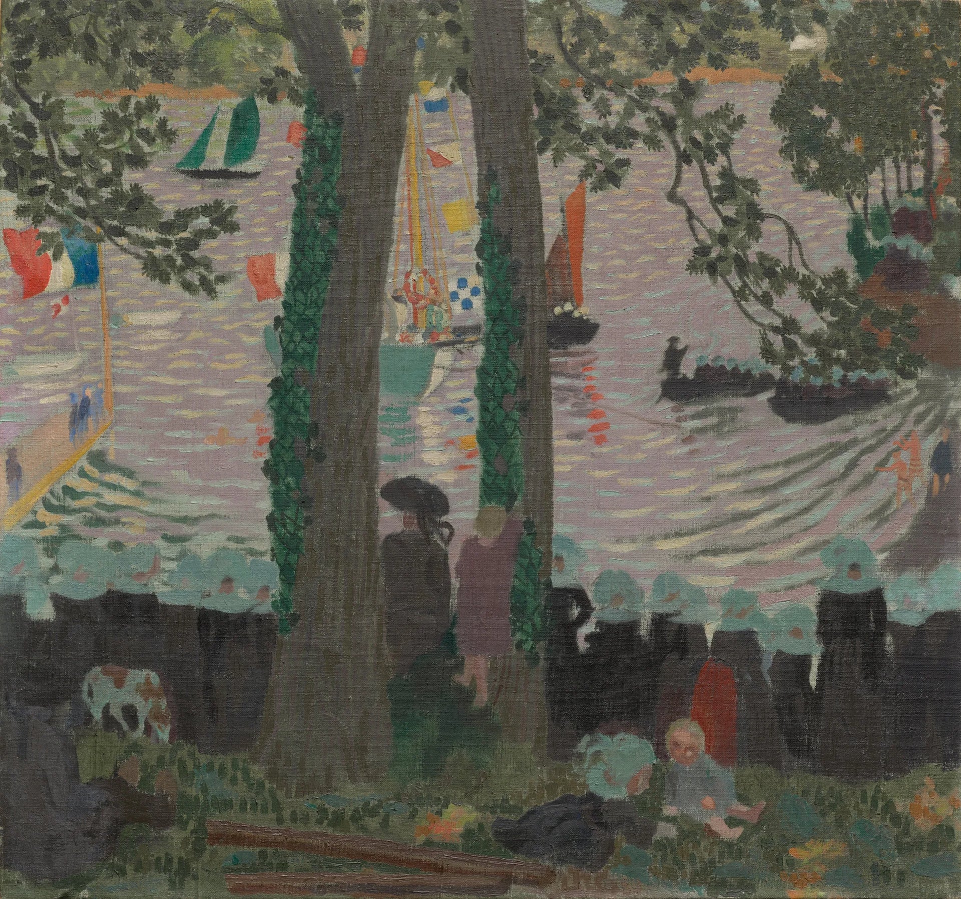 Bénédiction d'un yacht sur la rivière de Belon - Maurice Denis image 1 reproduction de peinture à l’huile