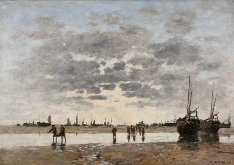 Berck : le retour des barques - Eugène Boudin