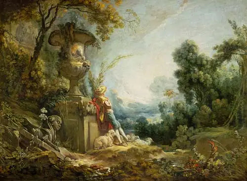 Berger gardant ses moutons - François Boucher