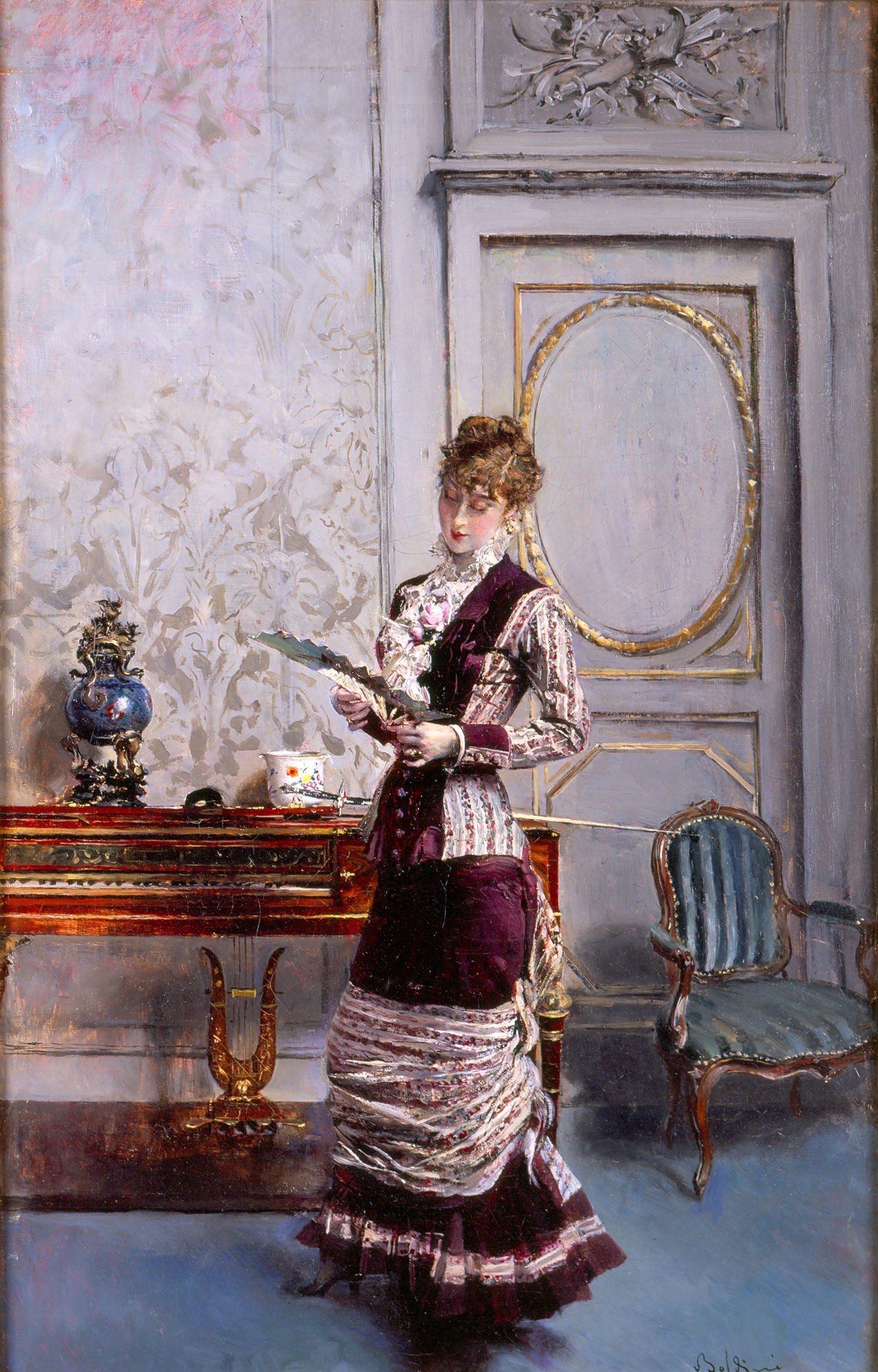 Berthe admirant un éventail - Giovanni Boldini