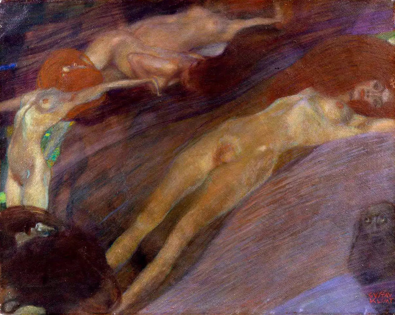 Bewegtes Wasser - Gustav Klimt