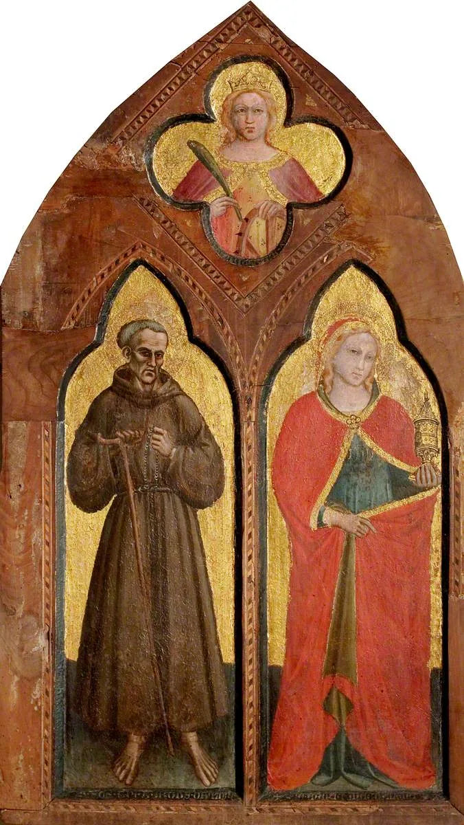 Bienheureux Gérard de Villamagna et sainte Marie-Madeleine avec sainte Catherine d'Alexandrie - Spinello Aretino