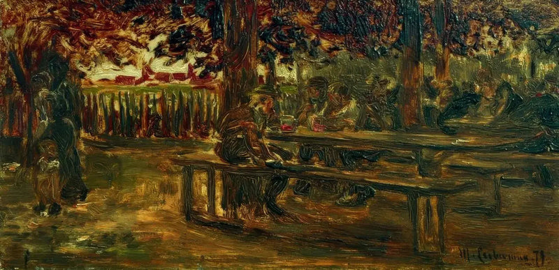 Biergarten in Etzenhausen - Max Liebermann