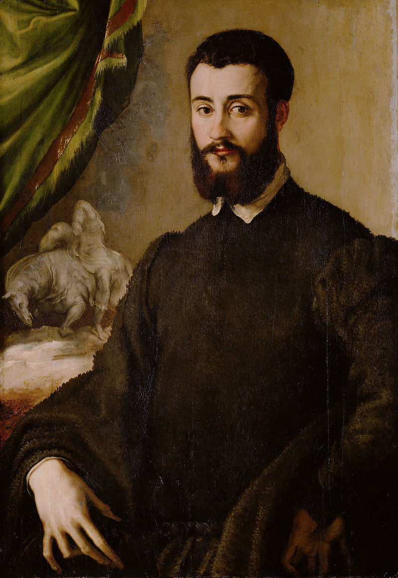 Bildnis eines Mannes aus der Familie Santacroce - Francesco Salviati