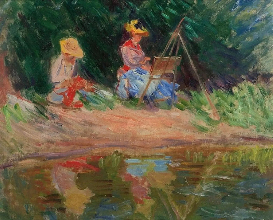 Blanche Monet peignant avec Suzanne W1149 – Claude Monet