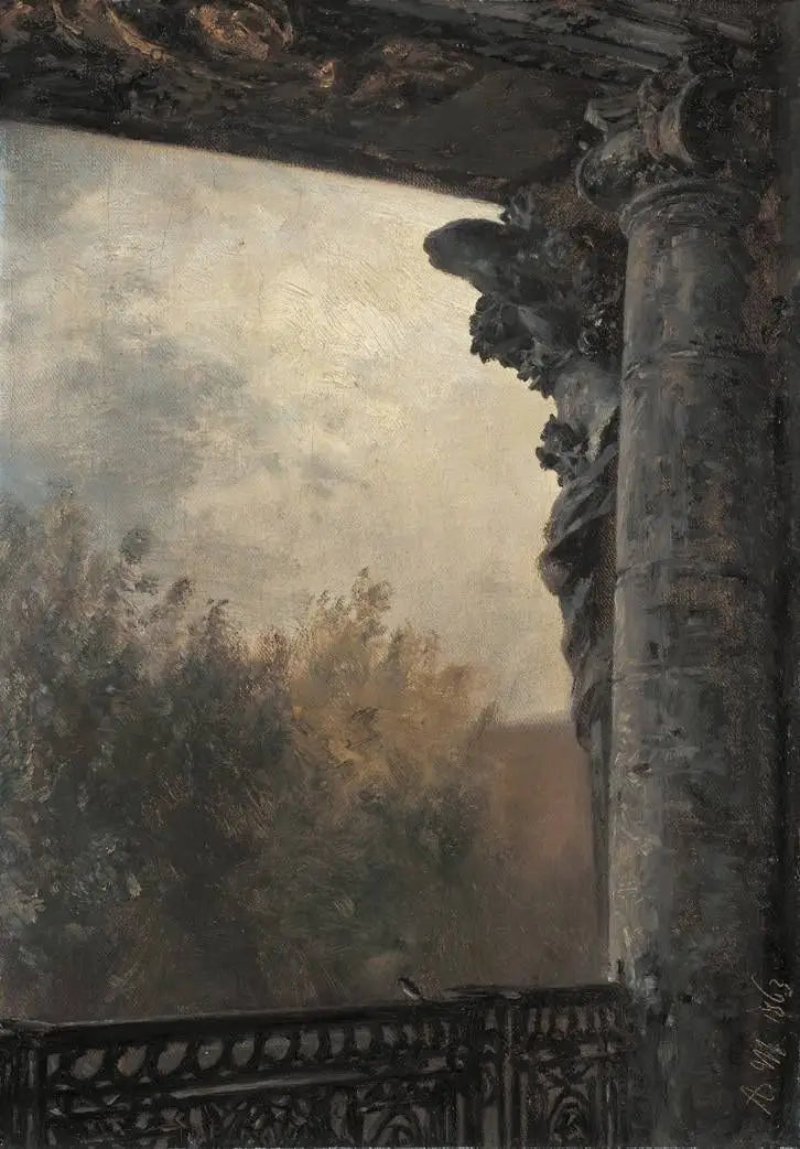 Blick vom Balkon des Berliner Schlosses - Adolph von Menzel