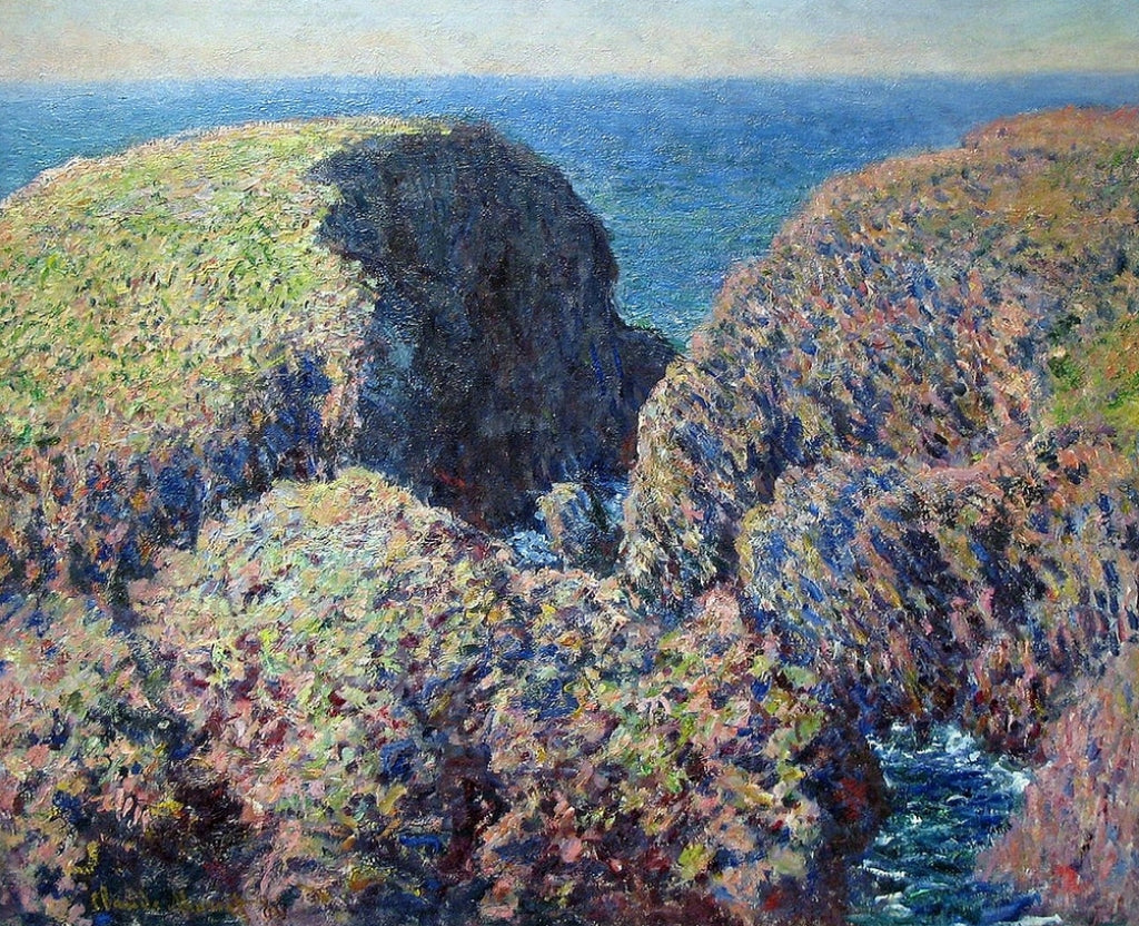 Reproduction du tableau « Bloc de rochers, Belle-Île - Claude Monet » par Alpha Reproduction en peinture à l’huile