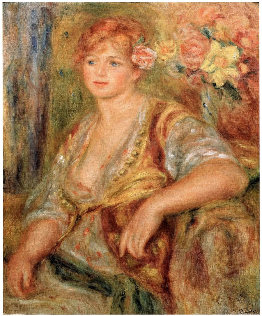 Blonde à la rose - Pierre-Auguste Renoir
