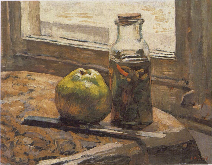 Bocal de cornichons et pommes - Édouard Vuillard