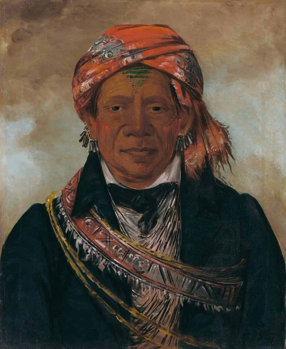 Bód-a-sin chef de la tribu - George Catlin - Alpha Reproduction