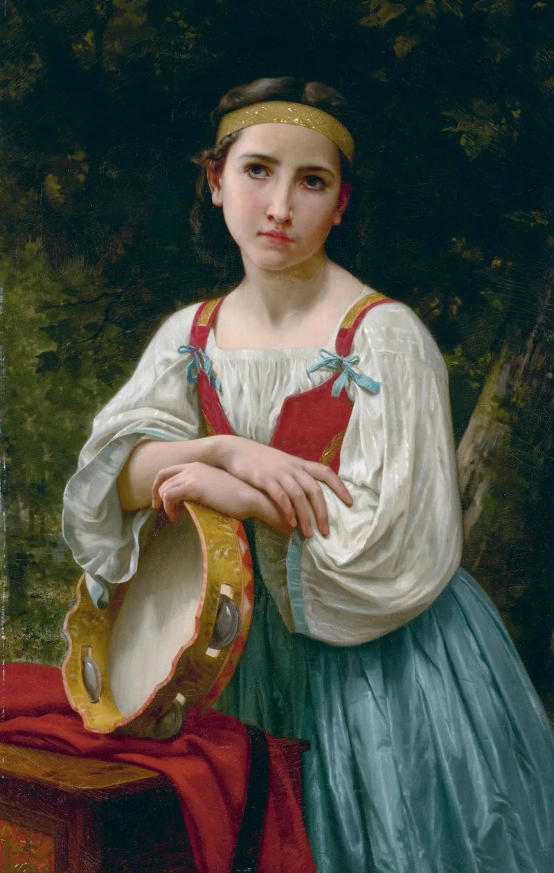 Bohémienne au tambour de basque - Bouguereau