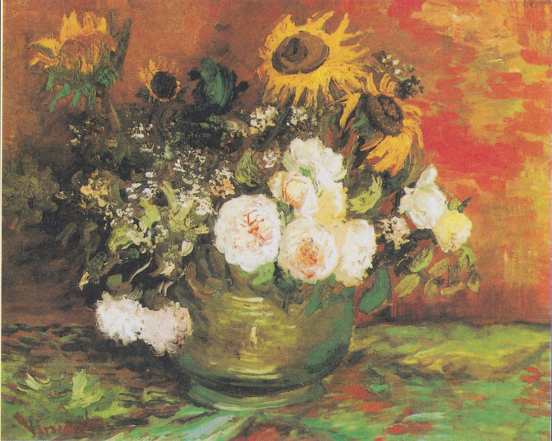 Bol avec tournesols et roses, F250 – Van Gogh