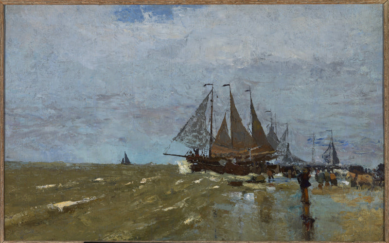 Bomschuit op het strand te Katwijk - Jan Toorop