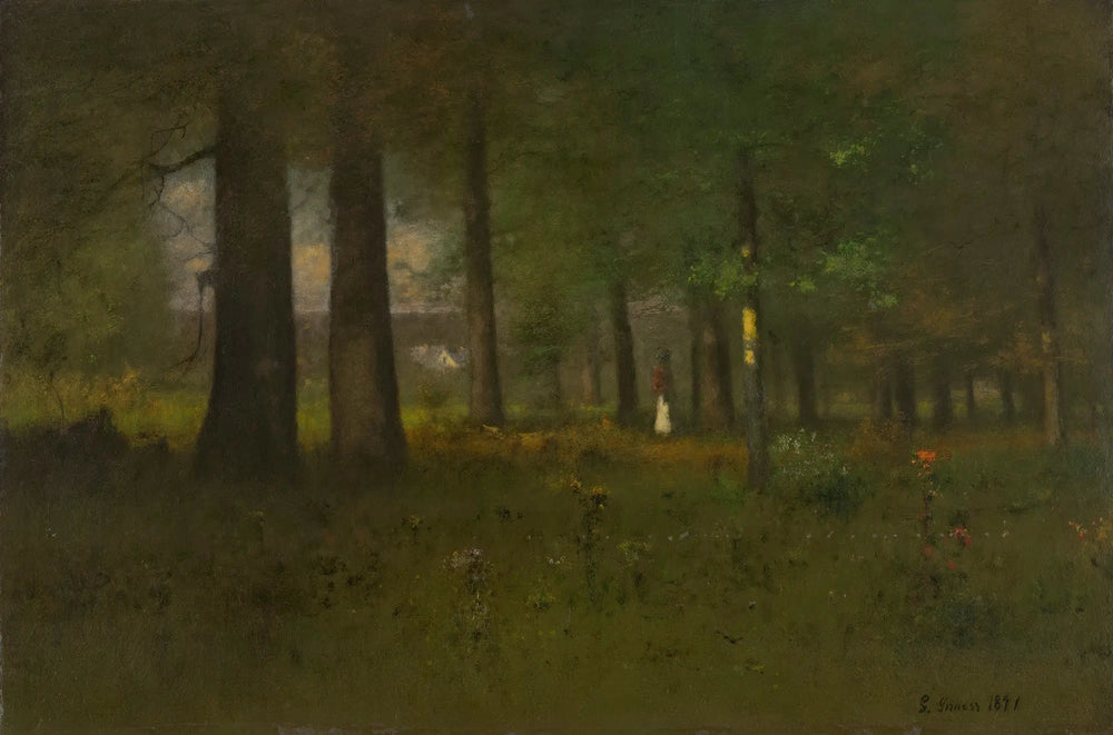 Bord de la forêt - George Inness image 1 reproduction de peinture à l’huile