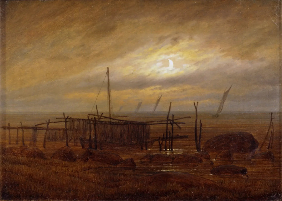 Bord de mer au clair de lune - Caspar David Friedrich