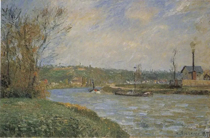 Bords de l'Oise près de Pontoise - Camille Pissarro