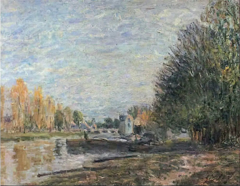 Bords du Loing au coucher de soleil - Alfred Sisley