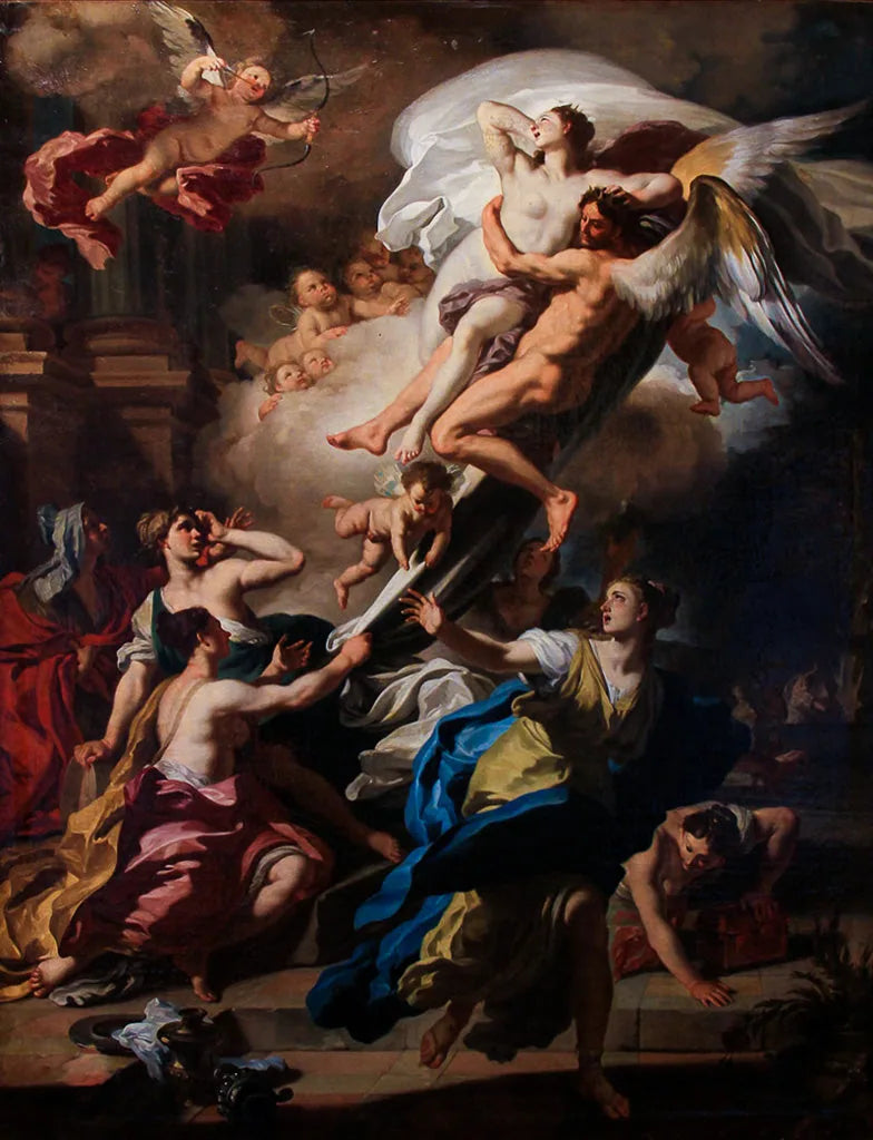 Borée enlevant Oreithyia, fille d'Erechtée - Francesco Solimena
