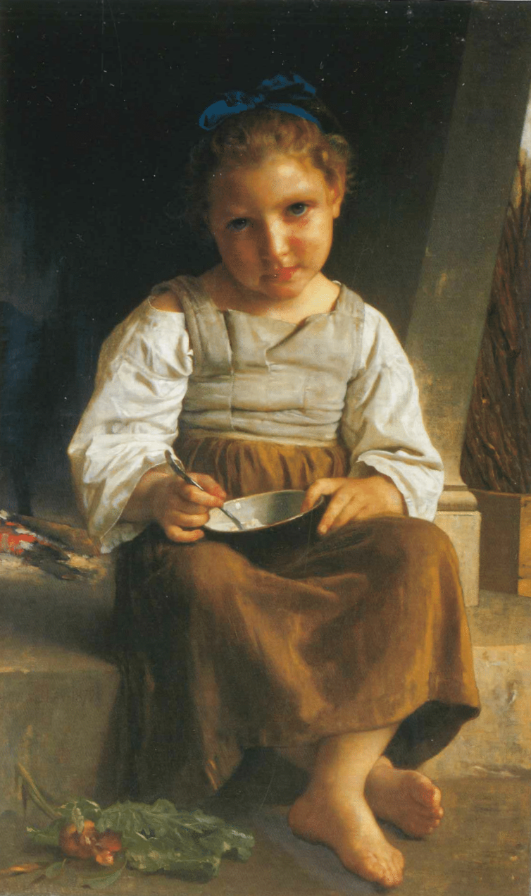 La Bouillie (1872) - Bouguereau