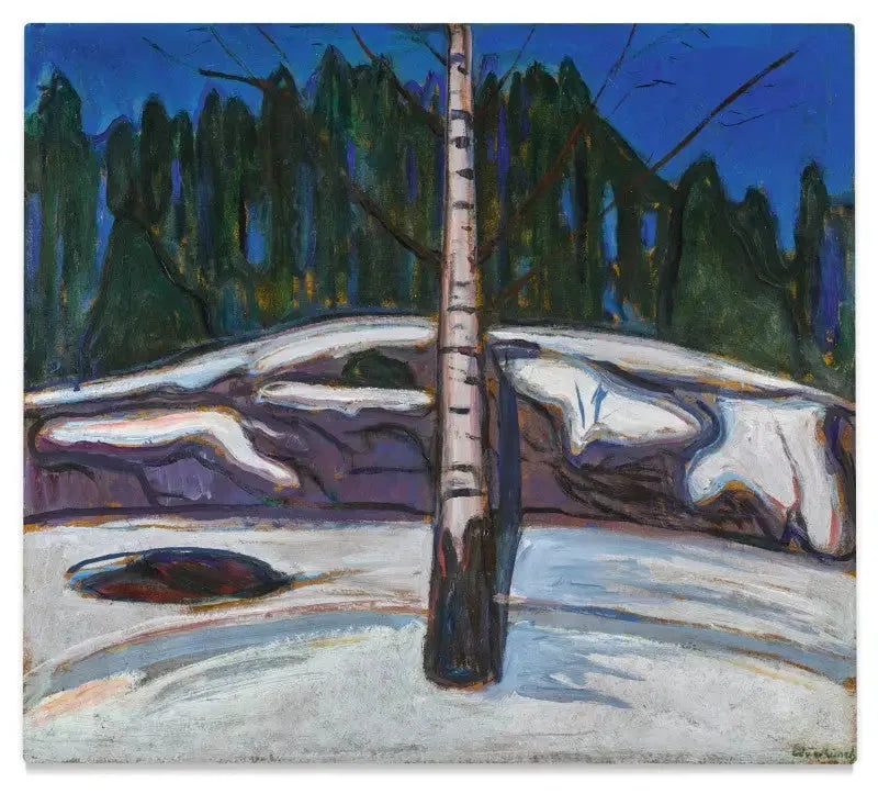 Bouleau dans la neige - Edvard Munch