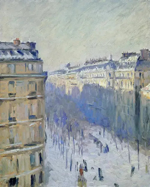Boulevard Haussmann, effet de neige - Gustave Caillebotte