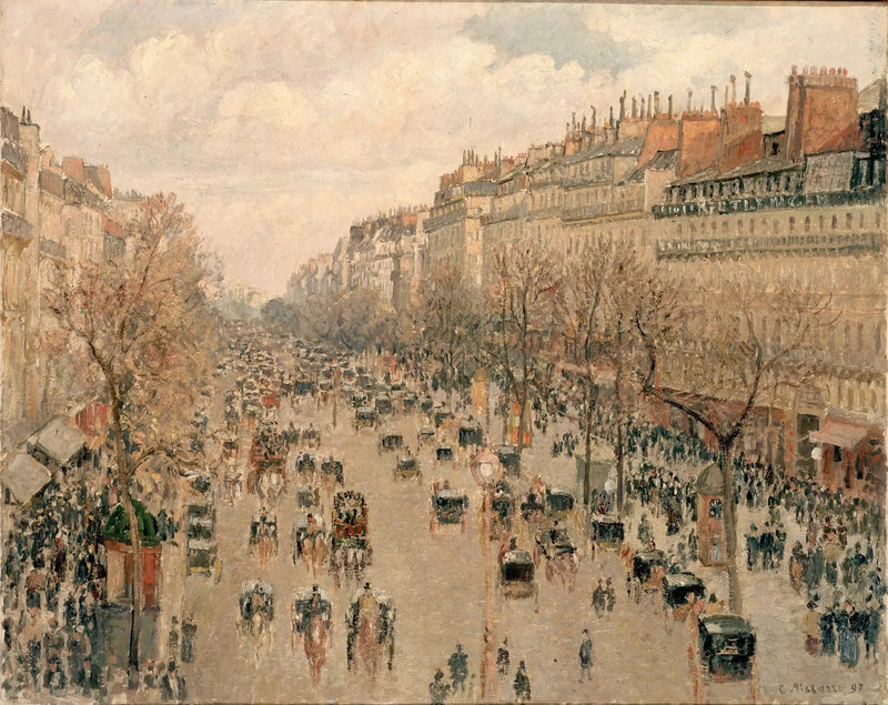 Boulevard Montmartre, soleil après-midi - Camille Pissarro